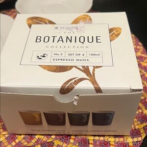 Le Creuset Botanique Espresso Mugs Set in Gold, Brown, Dark Brown, Black